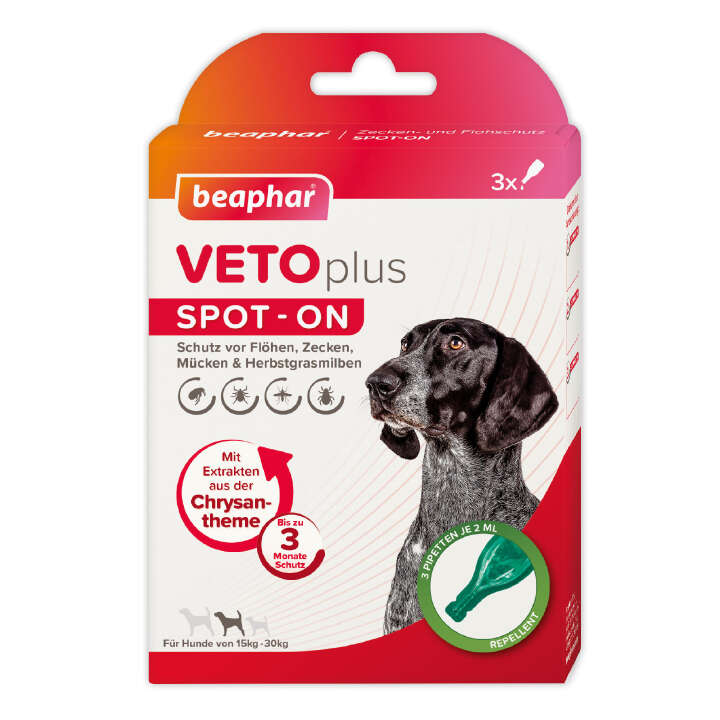 beaphar VETOplus SPOT-ON für mittelgroße Hunde (15-30 kg) beaphar VETOplus SPOT-ON für mittelgroße Hunde (15-30 kg)